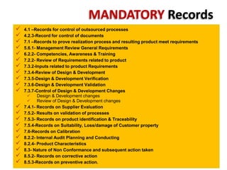 • Write the Work Instructions in the same
sequence as the job should be done.
• Write it in easy to follow numbered steps.
WORK Instructions
STRUCTURE
1. Purpose
2. Point of Use
3. Scope of the Procedure
4. Responsibilities
5. Steps
6. Applicable Templates
 