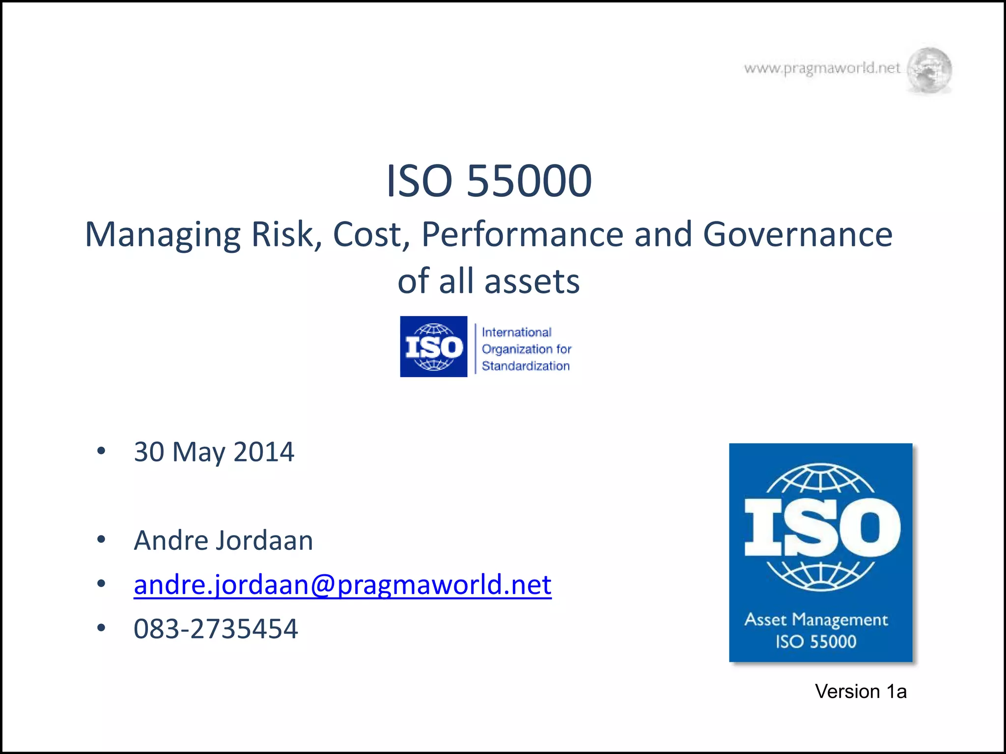Managing Risk, Cost, Performance and Governance of all Assets | PDF