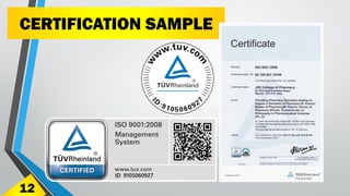 CERTIFICATION SAMPLE
12
 