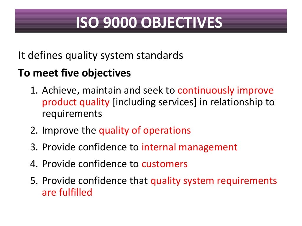 ISO 9000 standards