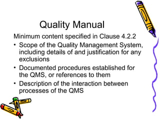 ISO 9001-2000 Documentation requirements | PPT