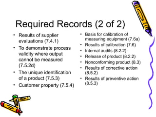 ISO 9001-2000 Documentation requirements | PPT