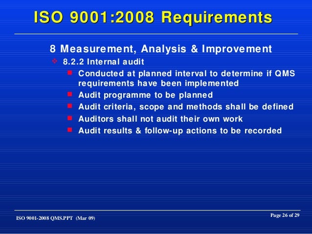 Iso 9001 2008 requirements clause