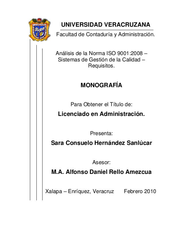 iso 9001 2008 tesis formato apa tesis