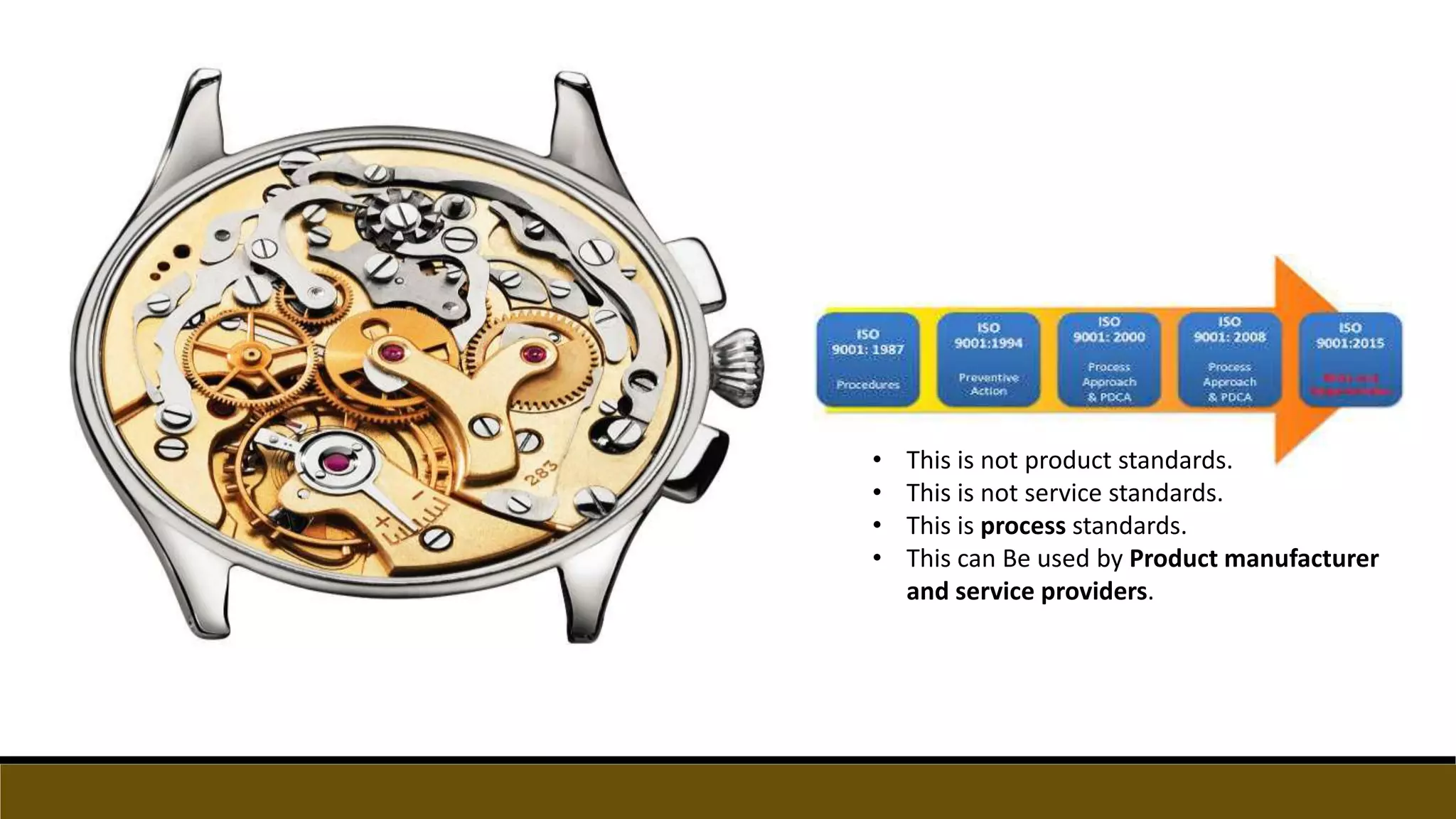 • This is not product standards.
• This is not service standards.
• This is process standards.
• This can Be used by Product manufacturer
and service providers.
 