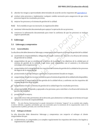 Iso 9001 2015 sistemas de gestión de la calidad | PDF