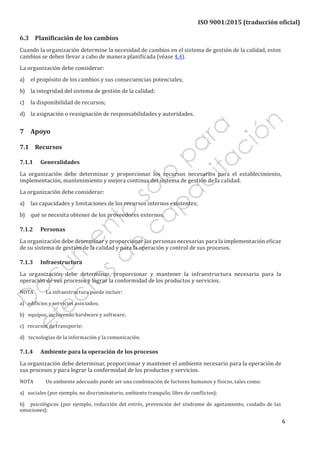 ISO 9001: 2015 sistemas de gestión de la calidad (5ta Edición) | PDF