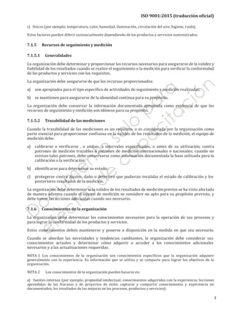 ISO 9001: 2015 sistemas de gestión de la calidad (5ta Edición) | PDF