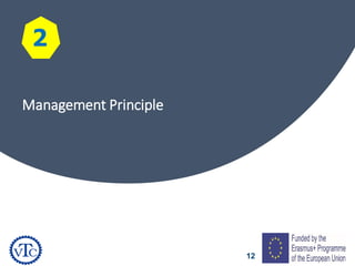 12
Management Principle
2
 