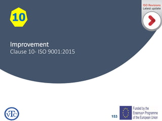 153
Improvement
Clause 10- ISO 9001:2015
10
 