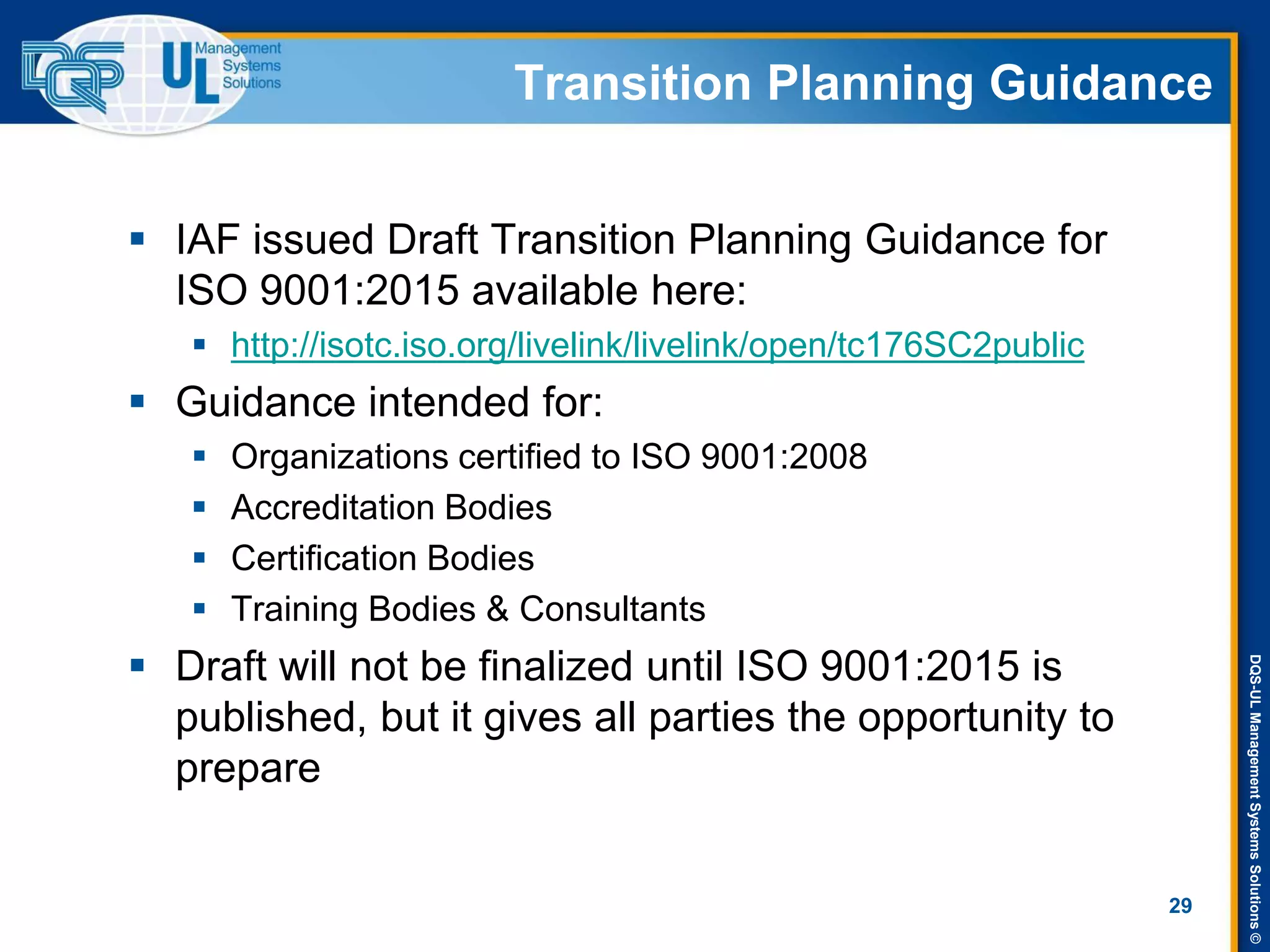 ISO 9001-2015 Revision Training Presentation | PDF