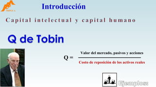 Introducción
Q =
Valor del mercado, pasivos y acciones
Costo de reposición de los activos reales
 