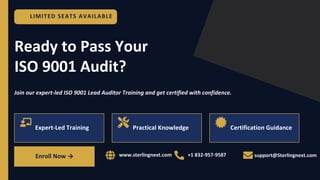 ISO 9001 Lead Auditor Certification Audit Failures and Proven Fix ...