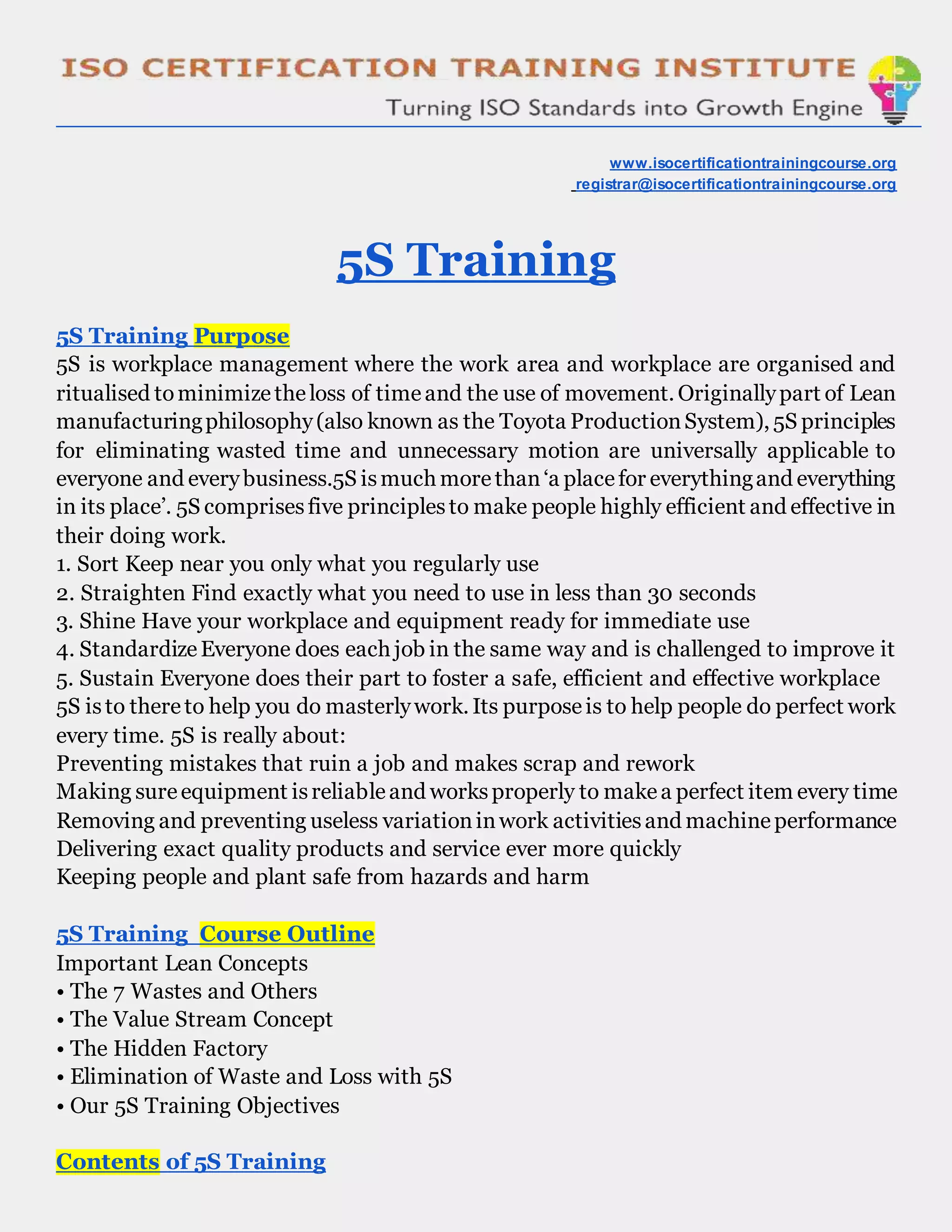 5S Training Pdf _ Free 5S Training Presentations – UCRB