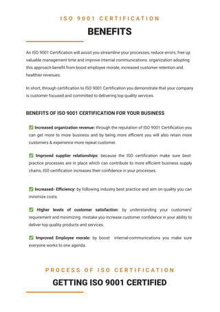 Why Need of ISO 9001 CERTIFICATION in the ORGANIZATION? | PDF