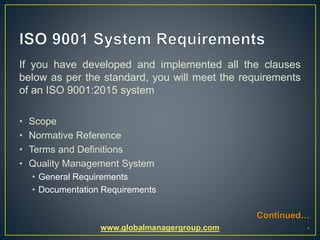 PPT Presentation on ISO 9001 Requirements | PPTX