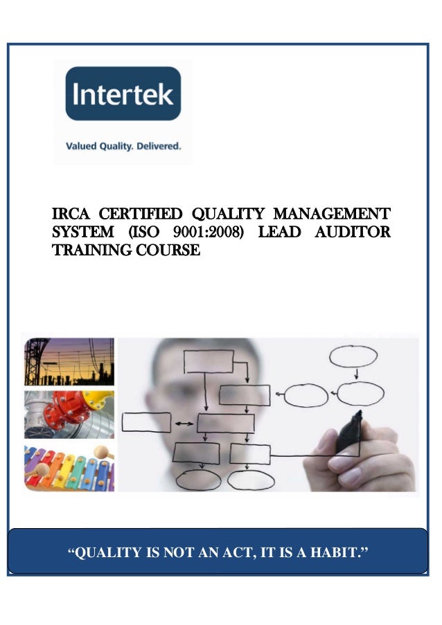 Iso 9001 lead auditor training course material pdf