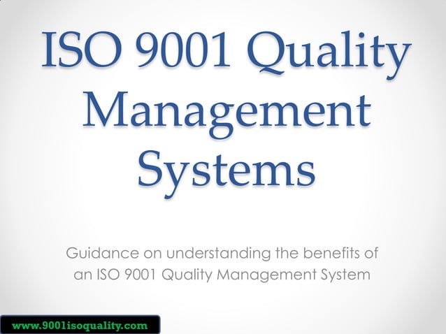 Iso 9001 quality management system guide