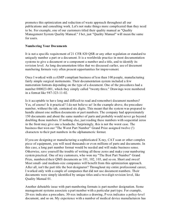 iso 9001 quality manual example quality policy format