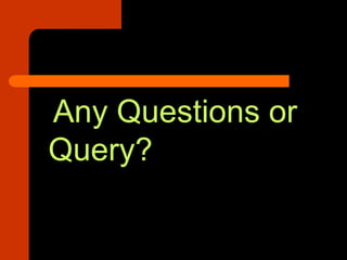 Any Questions or
Query?
 