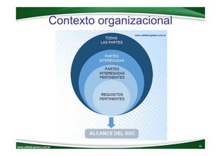 www.calidad‐gestion.com.ar
Contexto organizacional
46www.calidad‐gestion.com.ar
 
