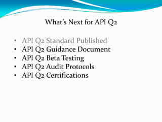 Iso 9001 versus api q2 presentation | PDF