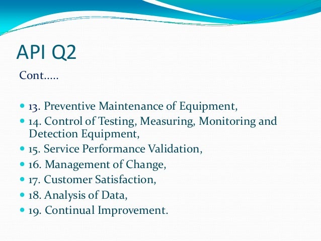 Iso 9001 versus api q2 presentation