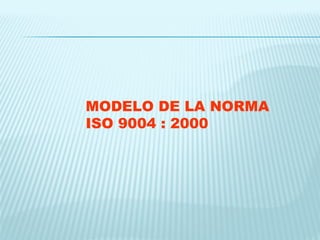 MODELO DE LA NORMA ISO 9004 : 2000 