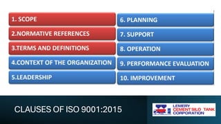 basic ISO 9001 2015 intenal auidt training | PDF