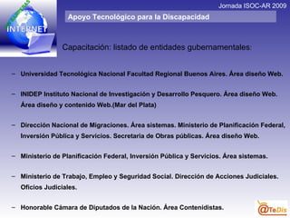 <ul><ul><li>Universidad Tecnológica Nacional Facultad Regional Buenos Aires. Área diseño Web.  </li></ul></ul><ul><ul><li>...