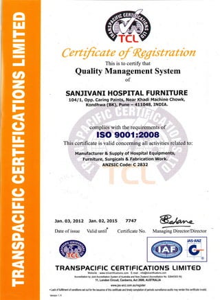 Iso certificate