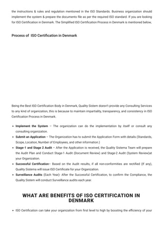 What are the Benefits of ISO 22000 Certification in Denmark? | PDF