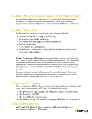 Qualtiy Objective A Compact guide of ISO certification with quality process manual | PDF