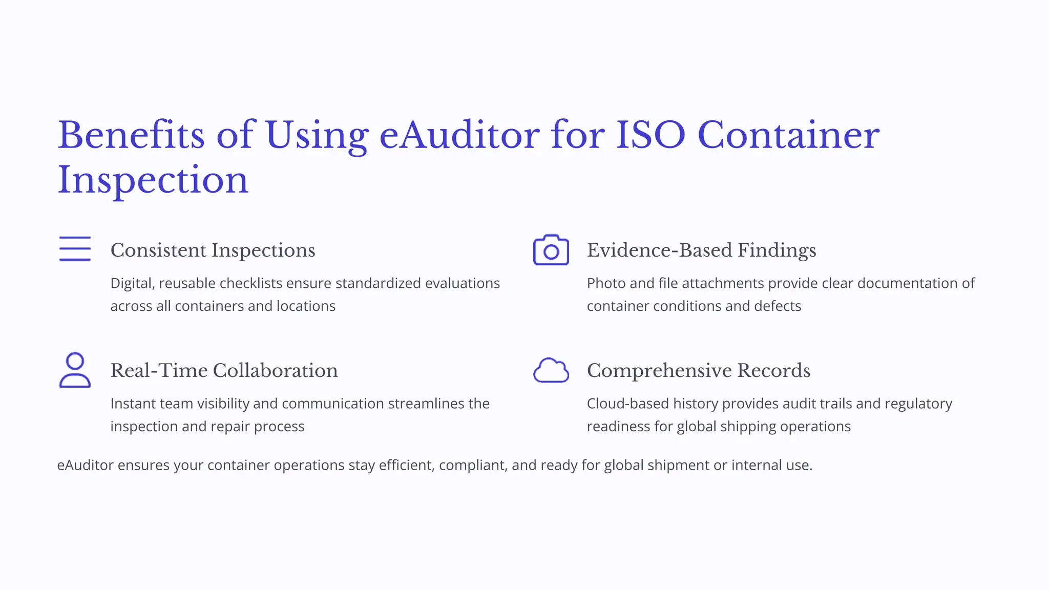 ISO Container Inspection with eAuditor Audits & Inspections | PDF