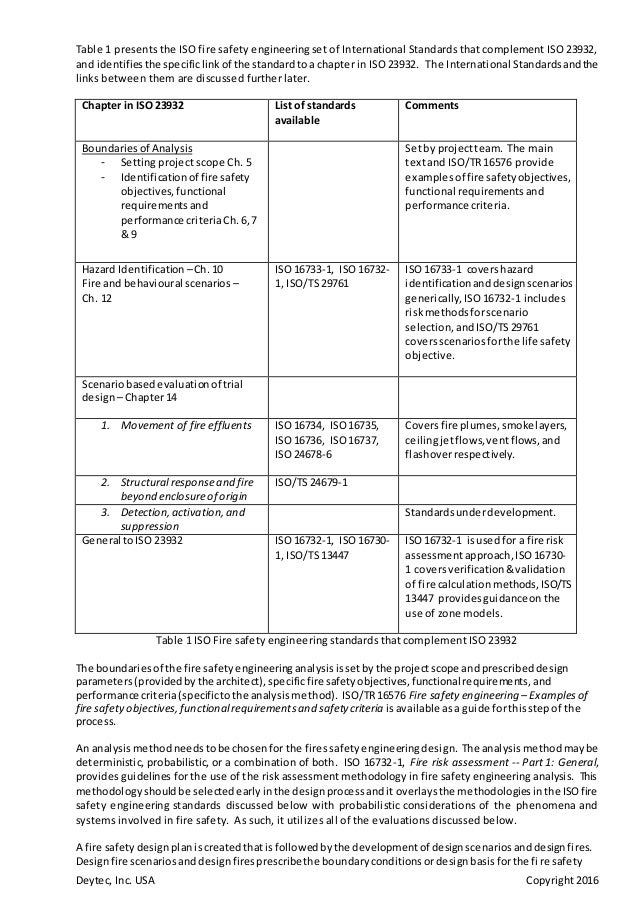 ISO fire safety engineering international standards Monideep Dey, P…