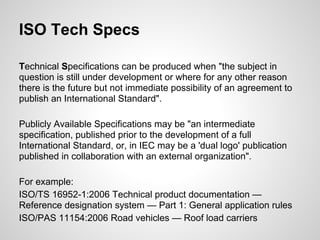 Techinical Specification Process Iso ISO / IEC JTC1 | PDF