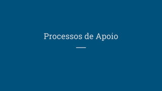 Processos de Apoio
 