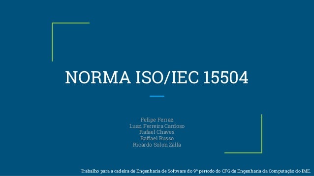 Trabalho sobre a ISO/IEC 15504