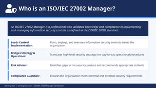Introduction to ISO/IEC 27002 Manager Certification | PPTX