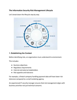 Information Security Risk Management Lifecycle Explained | ISO/IEC ...
