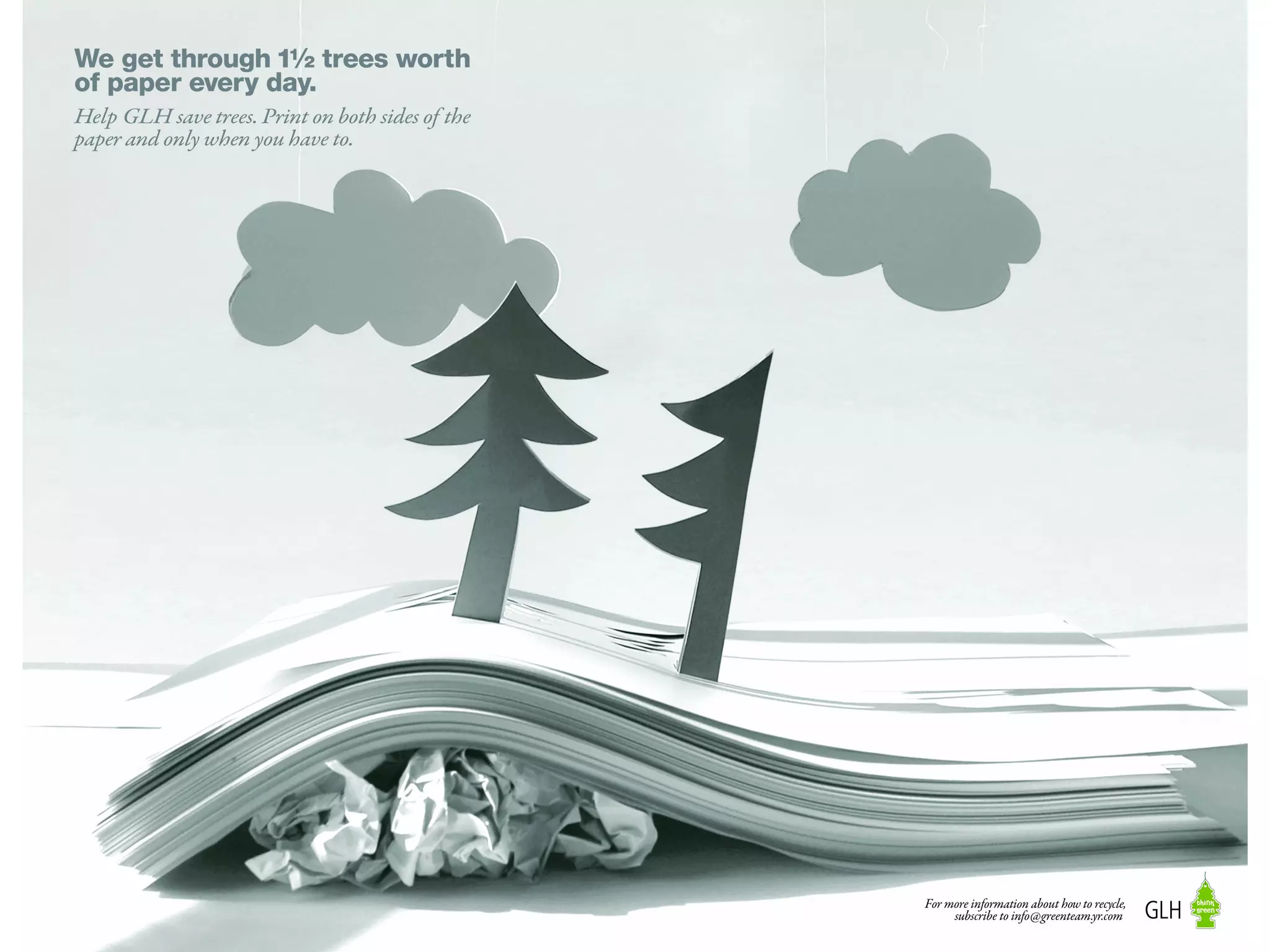 ISO and our Environmental facts Some of the lights at GLH are set on motion sensors Switch off your computer & monitor each night and remove your phone Charger – it still drawing in power even though it’s not charging Food recycling in the Hub Since the introduction of glasses and metal cutlery, we have been getting through 40,000 fewer plastic cups and items of plastic cutlery The various recycling bins have had a positive impact  Recycling activities promoted in an internal campaign, which won us a Silver DMA award 