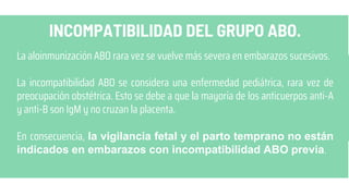 Isoinmunizacion materno-fetal | PPTX