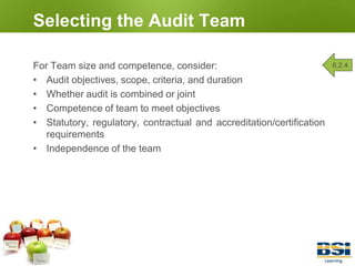 Applying the Process Approach to AuditingAuditors can apply the process approach to auditing by ensuring the auditee:Can define the objectives, inputs, outputs, activities, and resources for its processesAnalyzes, monitors, measures, and improves its processesUnderstands the sequence and interaction of its processes