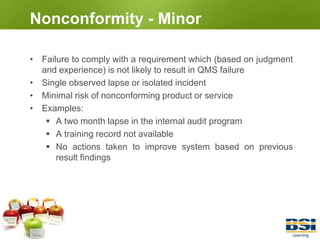 Defining Audit Objectives, Scope, Criteria6.2.2Audit Objectives may include:Determining of the extent of conformity of auditee`s QMS with audit criteriaEvaluation of capability of QMS to ensure compliance with statutory, regulatory, and contractual requirementsEvaluation of effectiveness of the QMS to meet its objectivesIdentification of areas of improvement