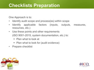 Iso 9001:2015 internal auditor Course | PPTX