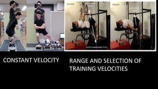 CONSTANT VELOCITY RANGE AND SELECTION OF
TRAINING VELOCITIES
 