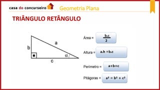 TRIÂNGULO RETÂNGULO
Geometria Plana
 