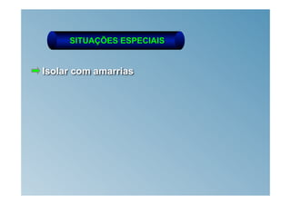 SITUAÇÕES ESPECIAIS


Isolar com amarrias
 