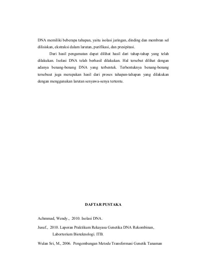 Isolasi Dna Bioteknologi