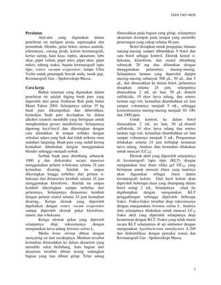 ISSN 1907-9850 
3 
Peralatan 
Alat-alat yang digunakan dalam 
penelitian ini meliputi pisau, seperangkat alat 
penumbuk, b...